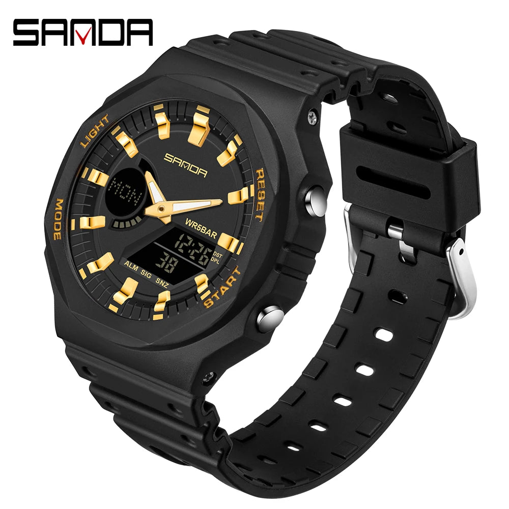 SANDA G style Sports Watches Men Ms LED Digital Watches Military Waterproof Date Electronic Watch Boy Girl Relogio Masculino