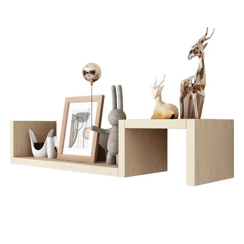 Modern Floating Shelves Wall Mounted Living Room Bedroom Decor Geometric Storage Shelf Organizer for Books Plants Art