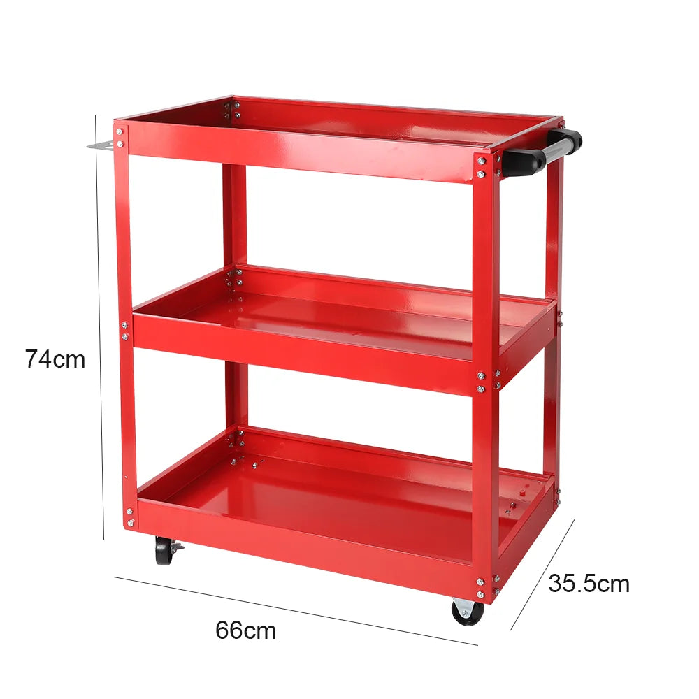 Heavy Duty Rolling Tool Cart Service Carts with Wheels 3 Tier Portable Utility Rolling Tool Garage Cart Collapsible Storage Cart