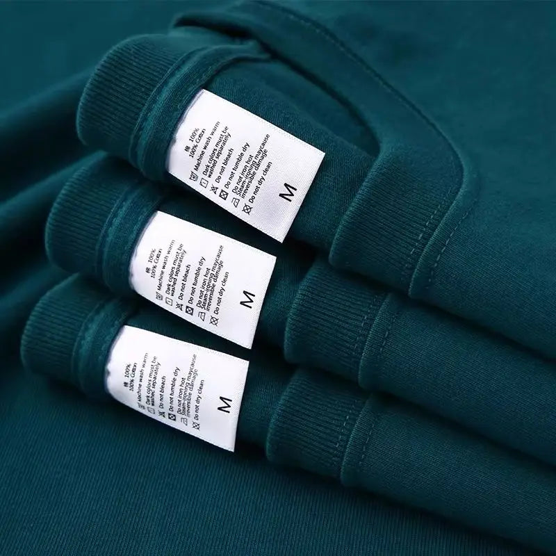Men's and Women's T-shirts 300G Heavy Gray-purple Round Neck Short-sleeved T-shirts Women's Basic Pure Cotton Simple