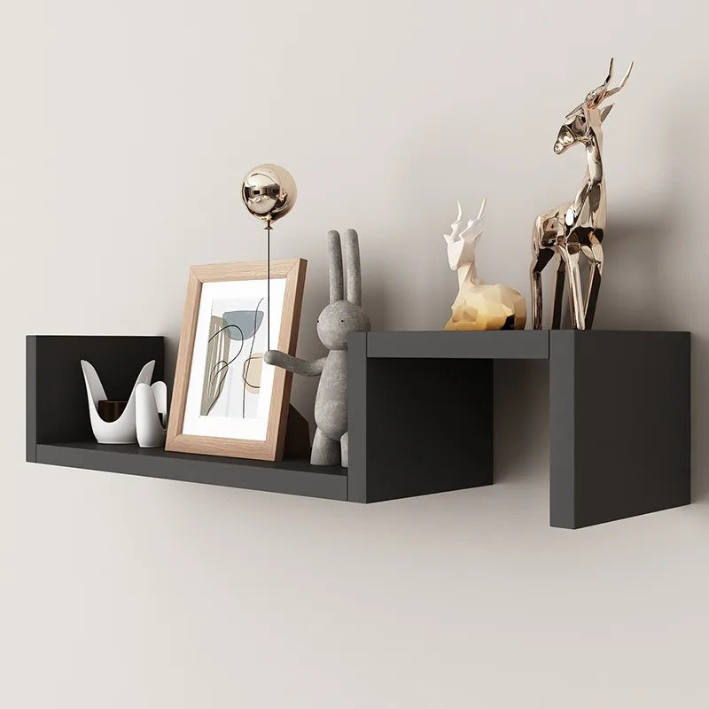 Modern Floating Shelves Wall Mounted Living Room Bedroom Decor Geometric Storage Shelf Organizer for Books Plants Art