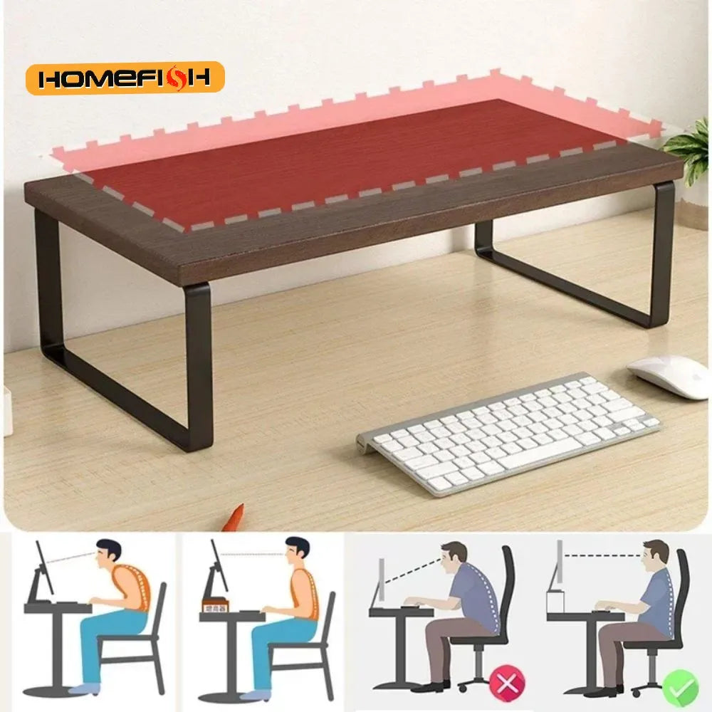 Computer Monitor Elevated Monitor Base Home Office Storage Rack Computer Desktop Creative Storage Rack Office Storage Supplies