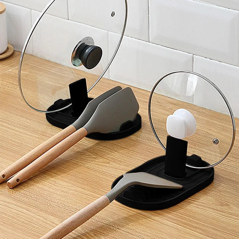 1/2Pcs Nordic Style Pot Lid Shovel Storage Rack Practical Heat-resistant Multifunctional Kitchen Supplies Non-slip