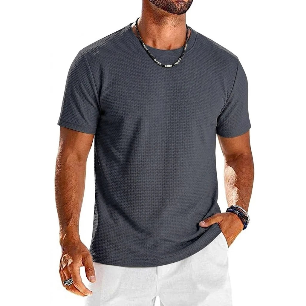 Summer Short Sleeve Ice Silk T Shirts for Men Lightweight Casual TShirt Outdoor Sport Fitness Quick Dry Tee Breathable Pullover