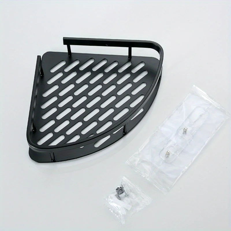 Metal Tension Mounted Shower Caddy, Wall Corner Shelf for Bathroom Storage,Organizer for Toiletries and Accessories