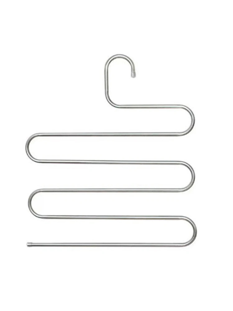 Stainless Steel Pants Rack Five-Layer Multi-Functional Hanger Multi-Layer Pants Storage Rack Home Organizer