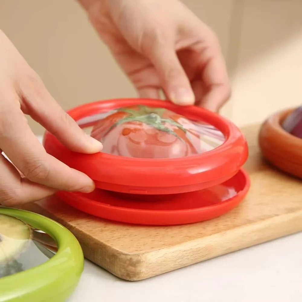 Avocado Storage Organizer Silicone Fruit Storage Box Fruit and Vegetable Antioxidant Storage Box Reusable Avocado Storage Tools