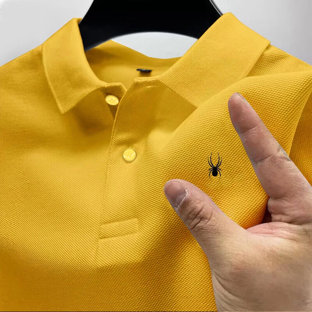 2026 Hot Sale Men's Summer Casual Breathable Comfortable Polo Shirt Men's Solid Color High Quality Short Sleeve T-Shirt 