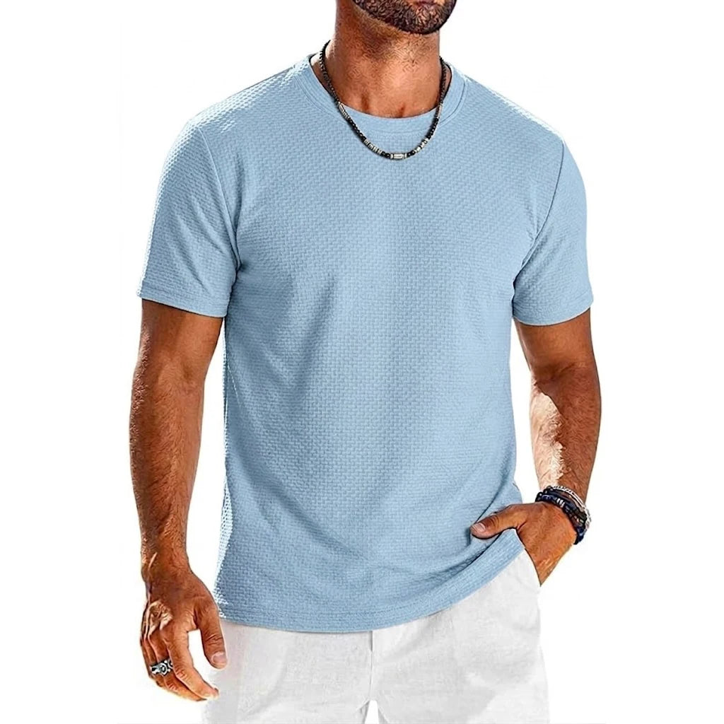 Summer Short Sleeve Ice Silk T Shirts for Men Lightweight Casual TShirt Outdoor Sport Fitness Quick Dry Tee Breathable Pullover