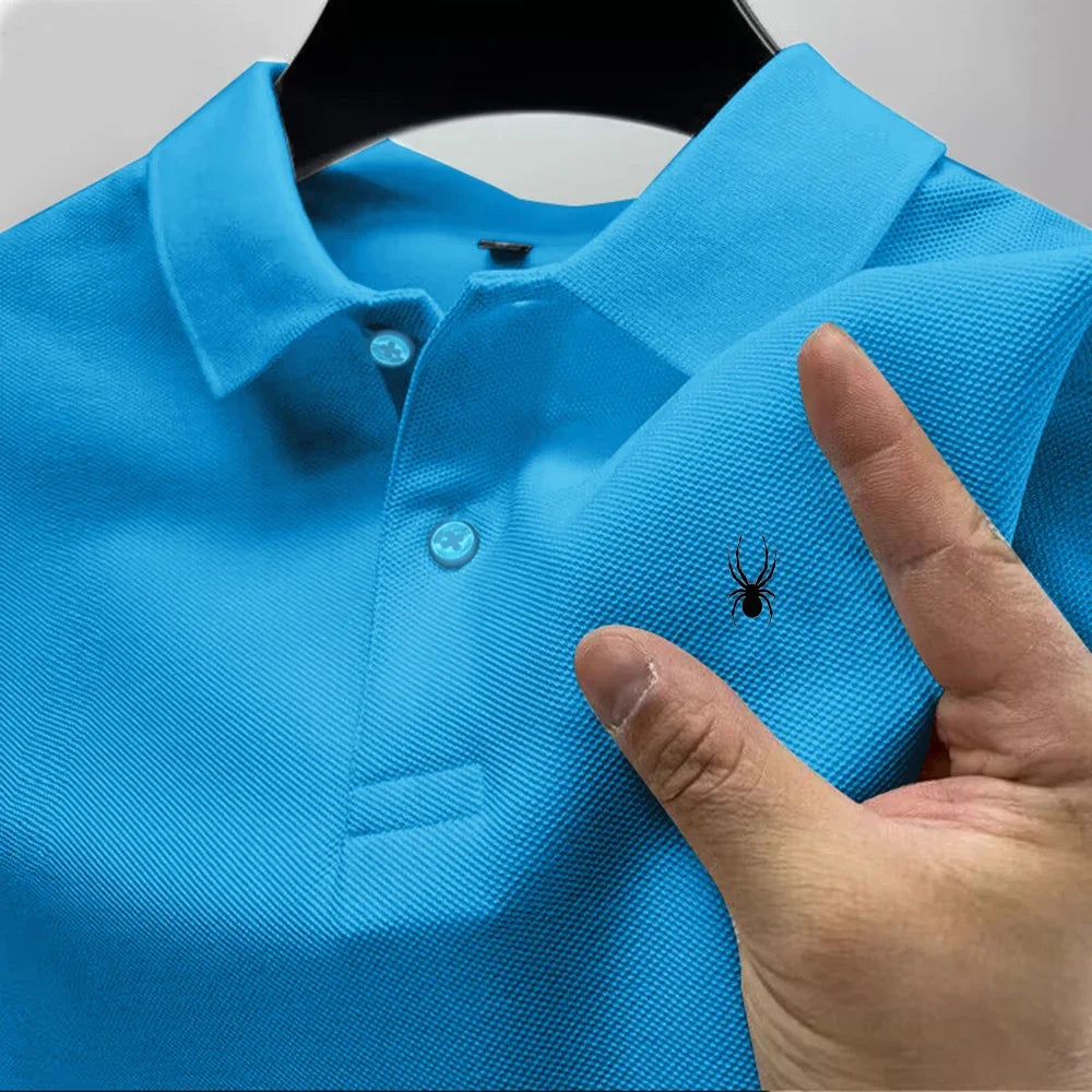 2026 Hot Sale Men's Summer Casual Breathable Comfortable Polo Shirt Men's Solid Color High Quality Short Sleeve T-Shirt 