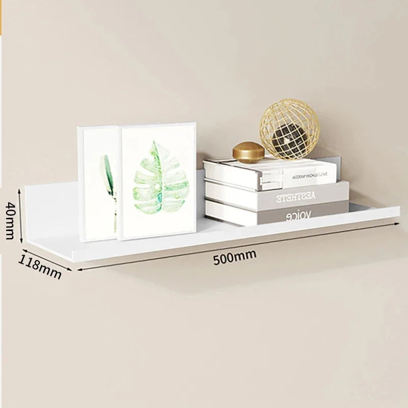 Aluminum Alloy Living Room Floating Shelves No Drilling Bedroom Decoration Wall Shelves Bathroom Storage Rack