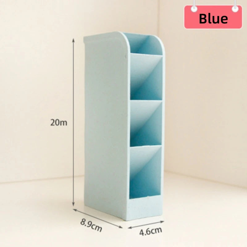 Multi-functional Stationery Storage Box Desk Multi-Layer Pen Holder Inclined Cosmetic Brush Storage Holder For Office Supplies