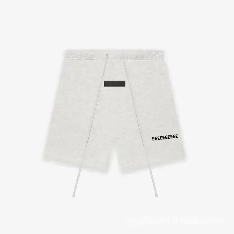 Fashion Double Line Matching Set Men's Drawstring Pants Luxury Design Plush Letter Pants High Street Couple Oversized Pants Set