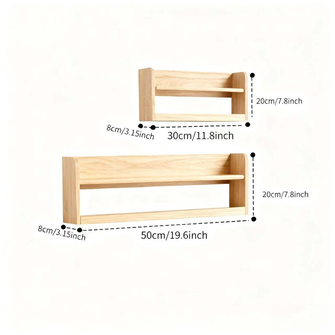 Wood Floating Shelves Wall Nursery Book Shelves Kids Bookshelf for Living Room Bedroom Decor Kitchen Spice Bathroom Storage Rack