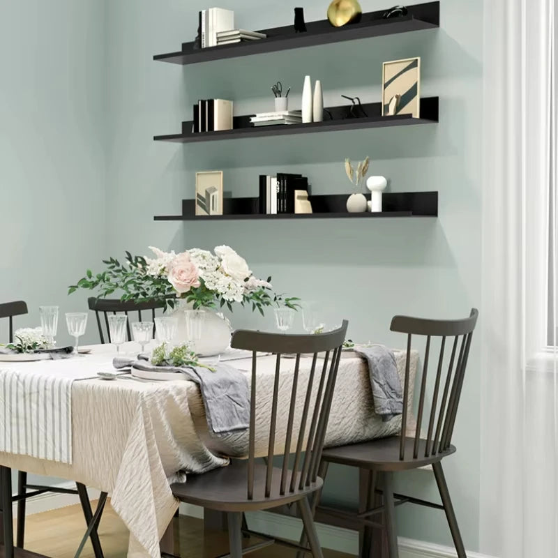 Aluminum Alloy Living Room Floating Shelves Bedroom Decoration Wall Shelves Bathroom Shelf Books Plants Ledge