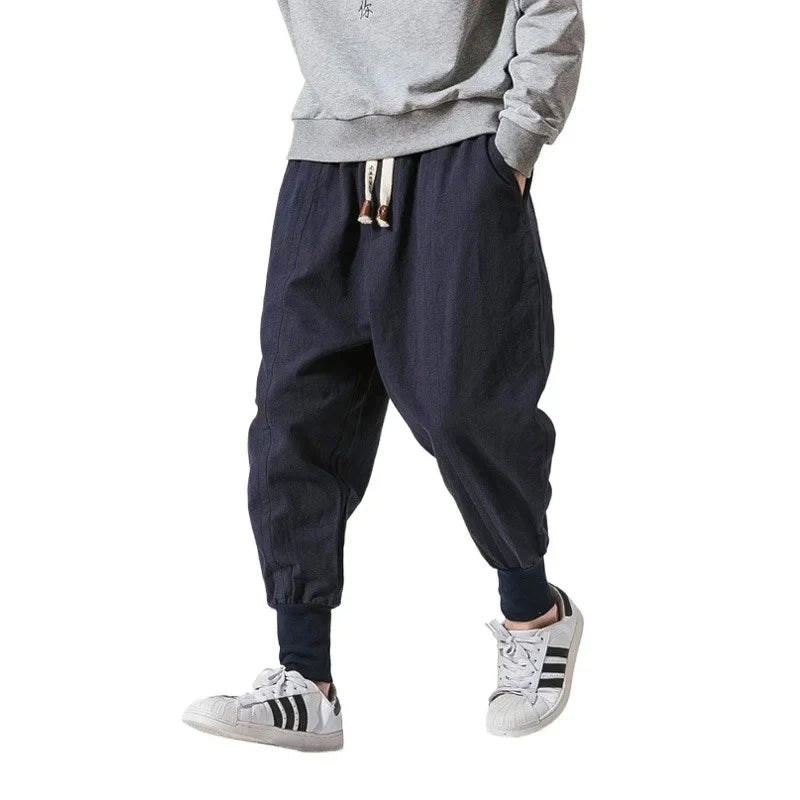 FGKKS Men Pants Brand New Chinese Style Man Jogging Straight Cotton Sweats pants Quality Male Trousers