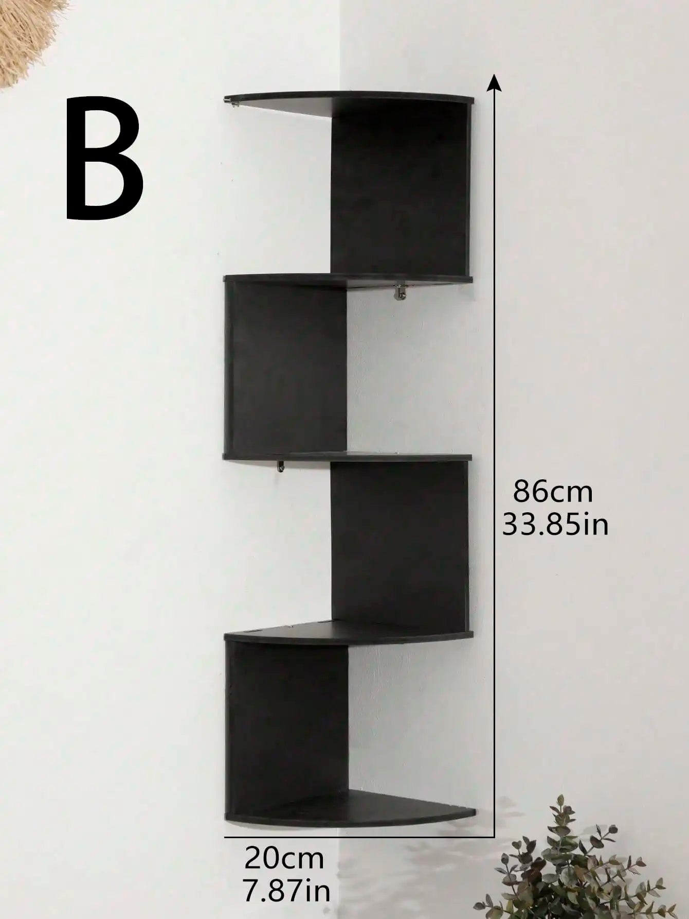 2/5-tier Wall Shelf Corner Bookshelf Shelf Corner Floating Shelves Kitchen Organizers Storage Living Room Home Decorations Gift