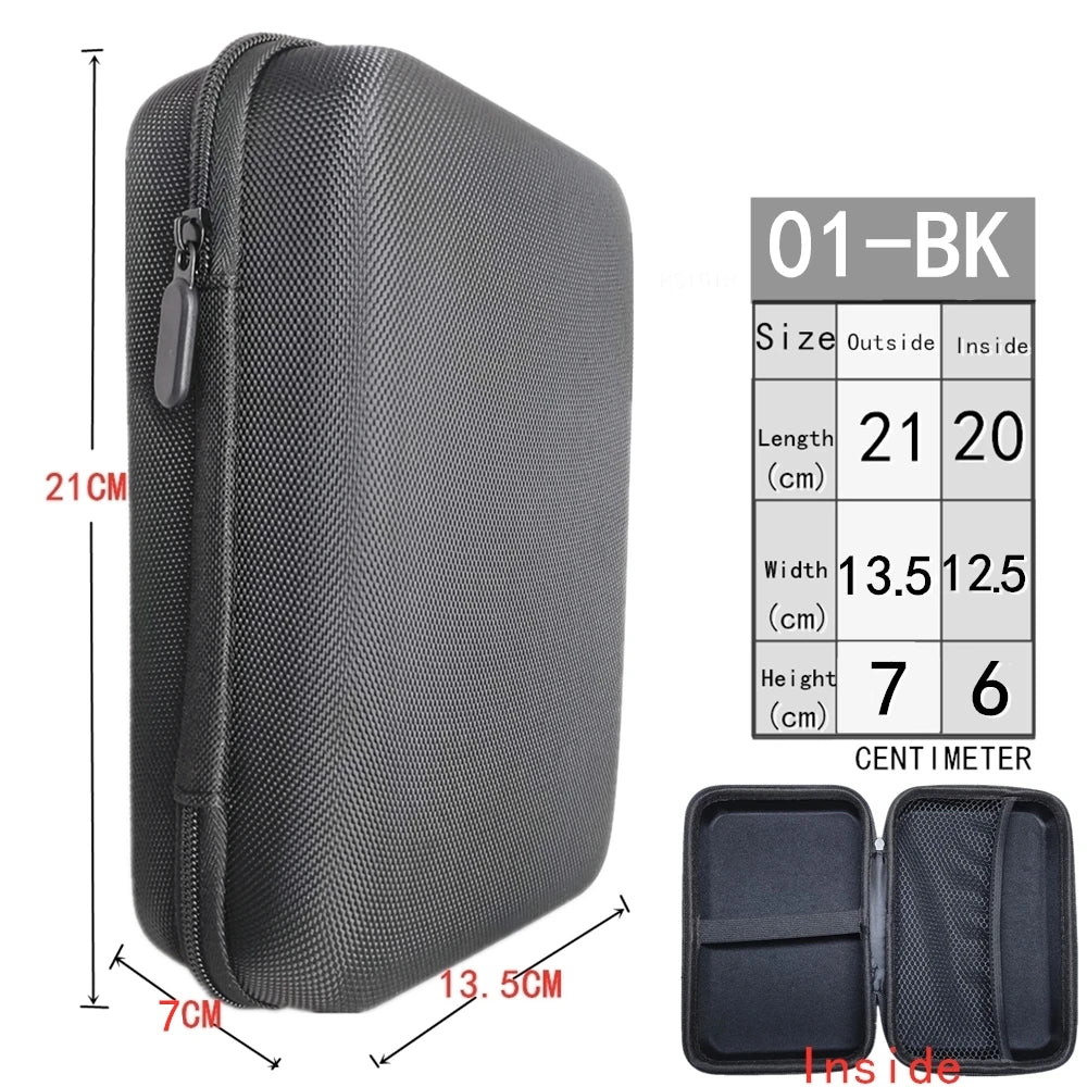 Clearance_Big Earphone Data Storage Bag Oval Square Rectangle Cable Bags Supersize Zipper Pouch Tech Gadgets Portable Charger U
