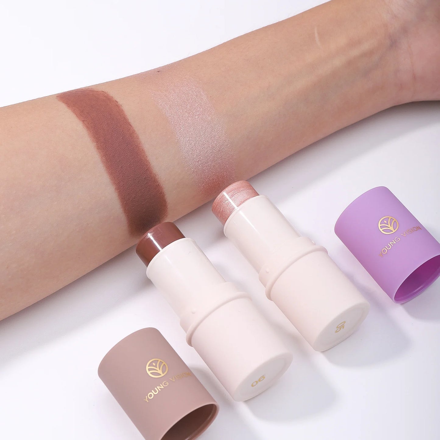 LANGMANNI Tri-Color Multi-Functional Face Brightening Contour Stick Contouring & Brightening Skin-Perfecting Stick