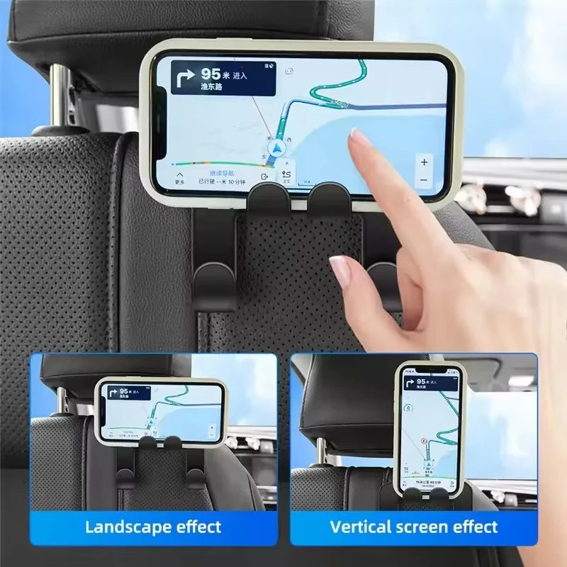 Car Seat Hook Hanging Storage Mobile Phone Holder Multifunctional Rear Seat Bracket Back of Car Interior Seats Hanger New