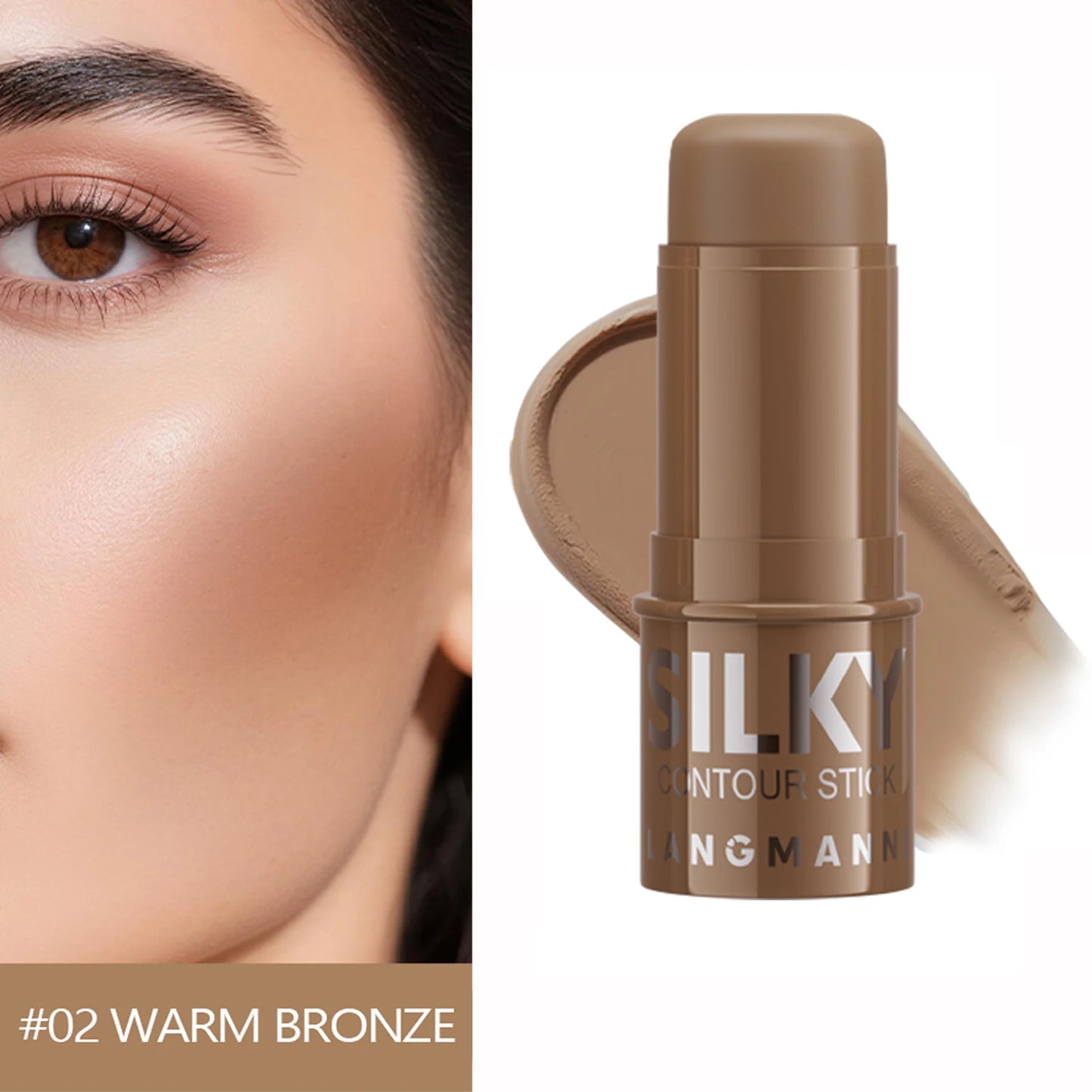 LANGMANNI Tri-Color Multi-Functional Face Brightening Contour Stick Contouring & Brightening Skin-Perfecting Stick