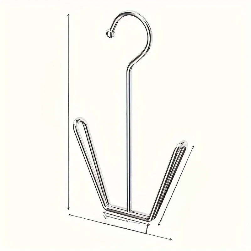 1/3pcs Stainless Steel Shoe Rack Hangers Metal Storage Box Space-Saving with Closet Hooks Silver Home Laundry Accessories