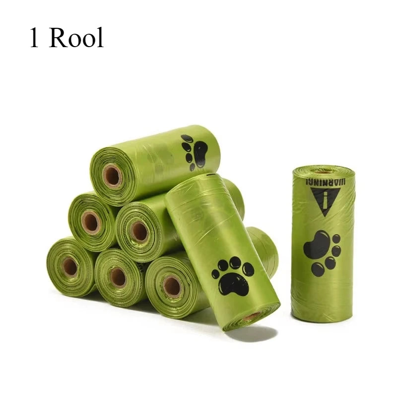 10Pcs Extra Thick Dog Poop Bags (22x30cm), Leak-Proof Paw Print Pet Waste Bags