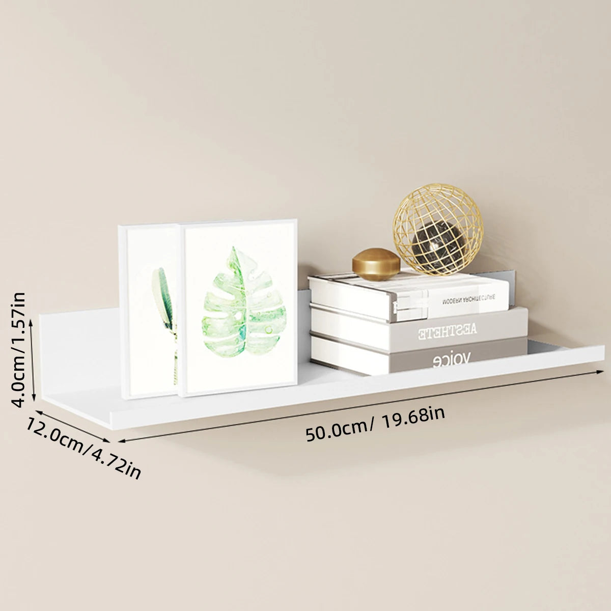 Aluminum Alloy Living Room Floating Shelves Bedroom Decoration Wall Shelves Bathroom Shelf Books Plants Ledge