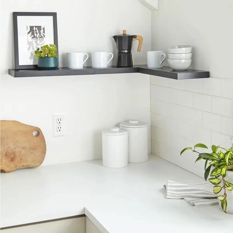 Wooden Hanging Storage Rack Durable Wall Mounted Hanging Wall Shelves Sturdy Invisible Brackets Floating Shelves for Home Decor