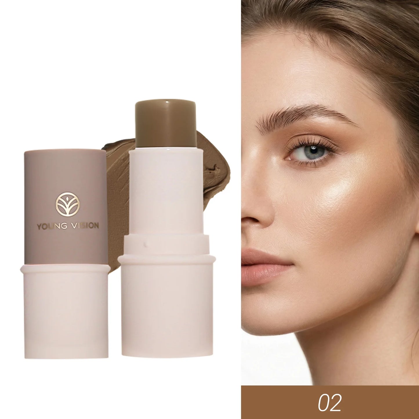 LANGMANNI Tri-Color Multi-Functional Face Brightening Contour Stick Contouring & Brightening Skin-Perfecting Stick