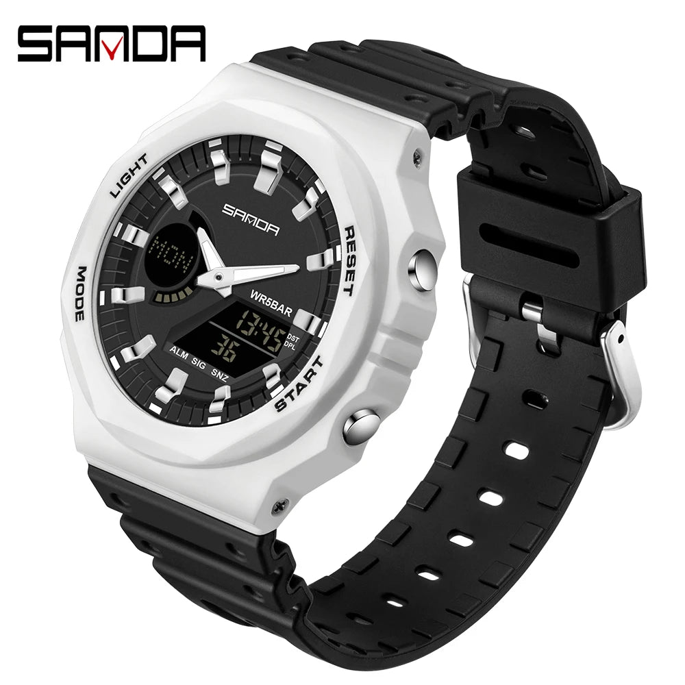 SANDA 2022 New Fashion Casual Quartz Women's Watches Luxury Digital Women Watch 5ATM Waterproof Female Clock Relogio Feminino