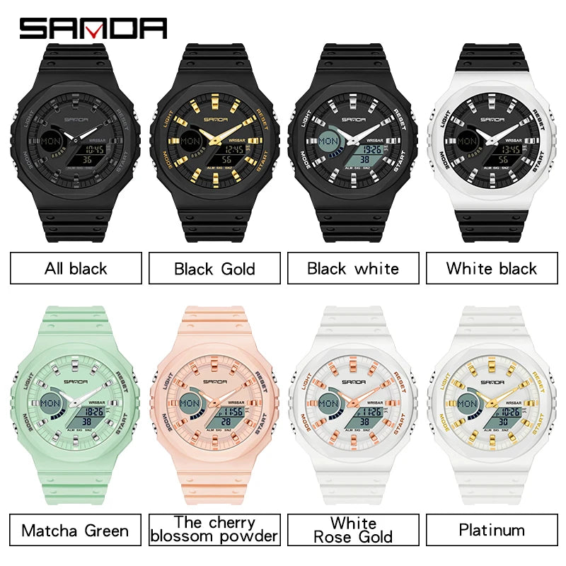 SANDA G style Sports Watches Men Ms LED Digital Watches Military Waterproof Date Electronic Watch Boy Girl Relogio Masculino