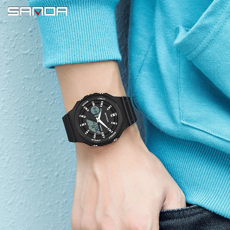 SANDA G style Sports Watches Men Ms LED Digital Watches Military Waterproof Date Electronic Watch Boy Girl Relogio Masculino