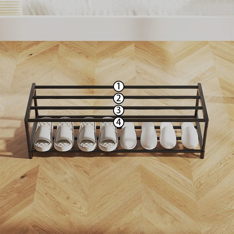 Shoe Rack for Closet,  Adjustable Shoe Rack for Small Space, Small Shoe Organizer for Front Door, Sturdy Metal,Front Door