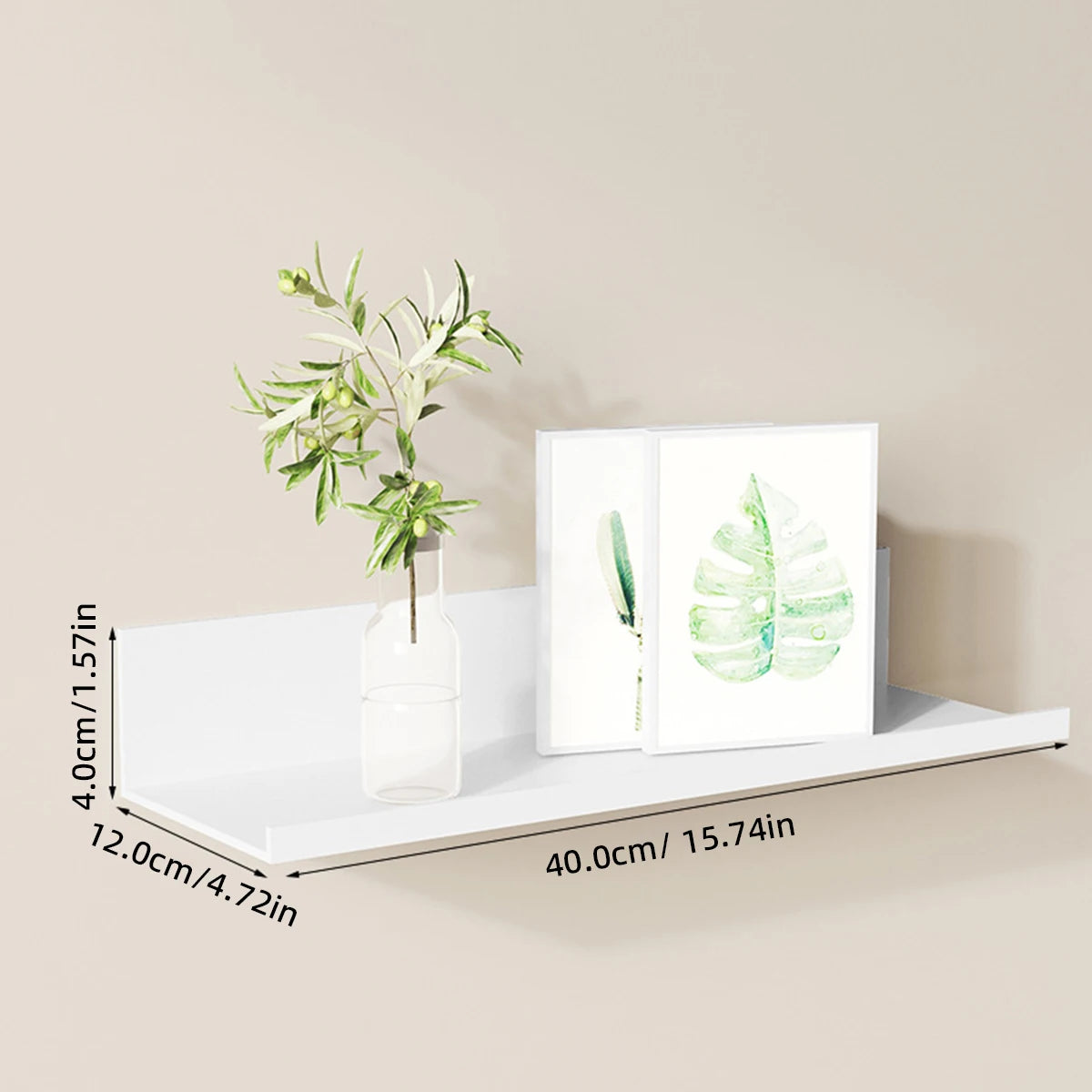 Aluminum Alloy Living Room Floating Shelves Bedroom Decoration Wall Shelves Bathroom Shelf Books Plants Ledge