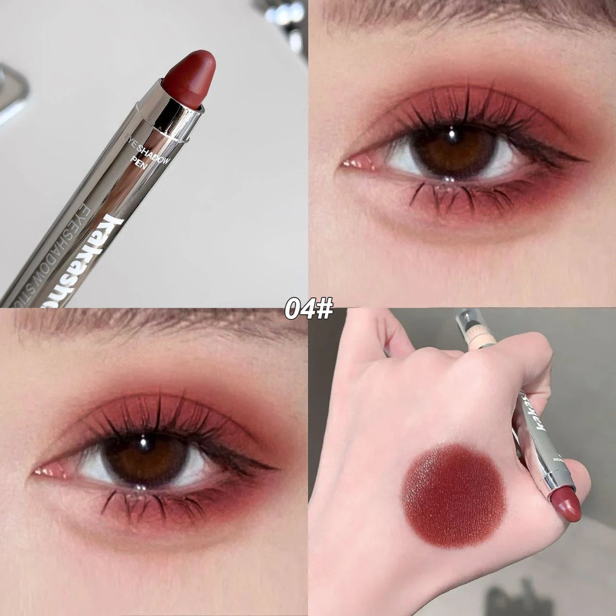 Metallic Glitter Eyeshadow Stick Matte Red Waterproof Shimmer Lying Silkworm Long Lasting High Gloss Pearlescent Eyeshadow Pen