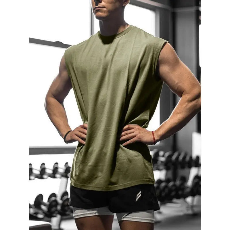 Sleeveless T-shirt Men Quick-drying Fitness Bodybuilding Shirt Male Fashion Basketball Vest Mesh Breathable Summer Gym Tank Men