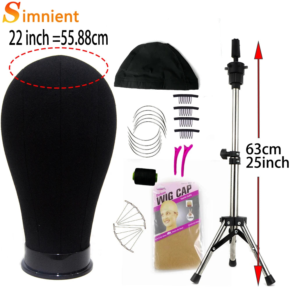 Mannequin Head With Tripod For Making Wig Hat Glasses Mask Display Cosmetology Manikin Head For Makeup Practice Wig Install Kit