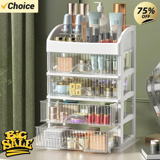 New 1Pc 5-layer Makeup Storage Box Debris Storage Box Drawer-style Dressing Table Office DeskCosmetics Multi-layerstoragecabinet