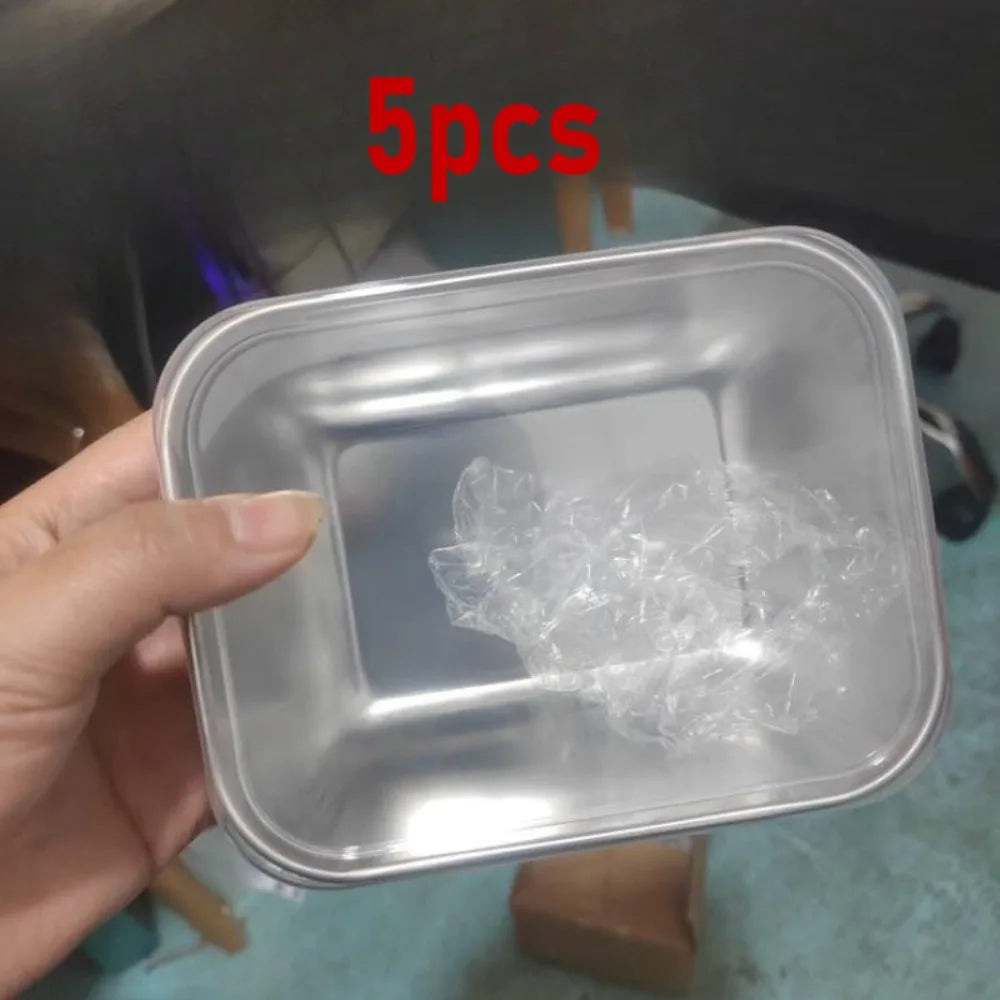 5pc Stainless Steel Food Storage Containers Set - Airtight BPA-Free Lunch Boxes for Meal Prep, Camping & Office, Dishwasher Safe