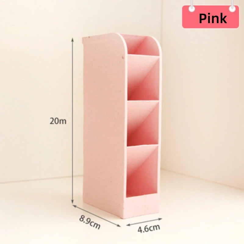 Multi-functional Stationery Storage Box Desk Multi-Layer Pen Holder Inclined Cosmetic Brush Storage Holder For Office Supplies