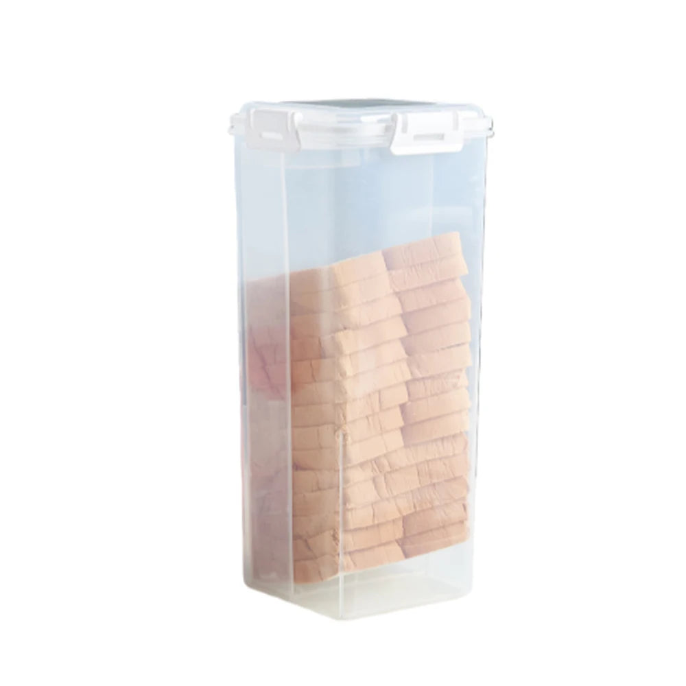 1/2pcs Bread Loaf Container Clear Airtight Bread Box With Lid Sandwich Bread Holder Kitchen Pasta Multigrain Toast Storage Boxs