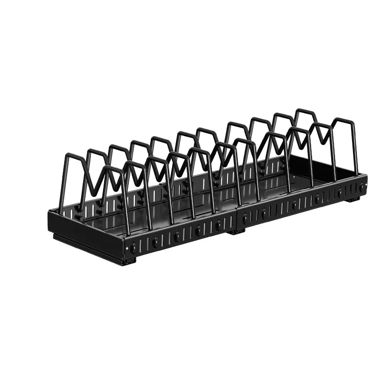 Pull out Pots and Pans Organizer Sliding Pot Lid Holder Kitchen Spice Rack Tableware Organizer Multifunctional Dish Drying Racks