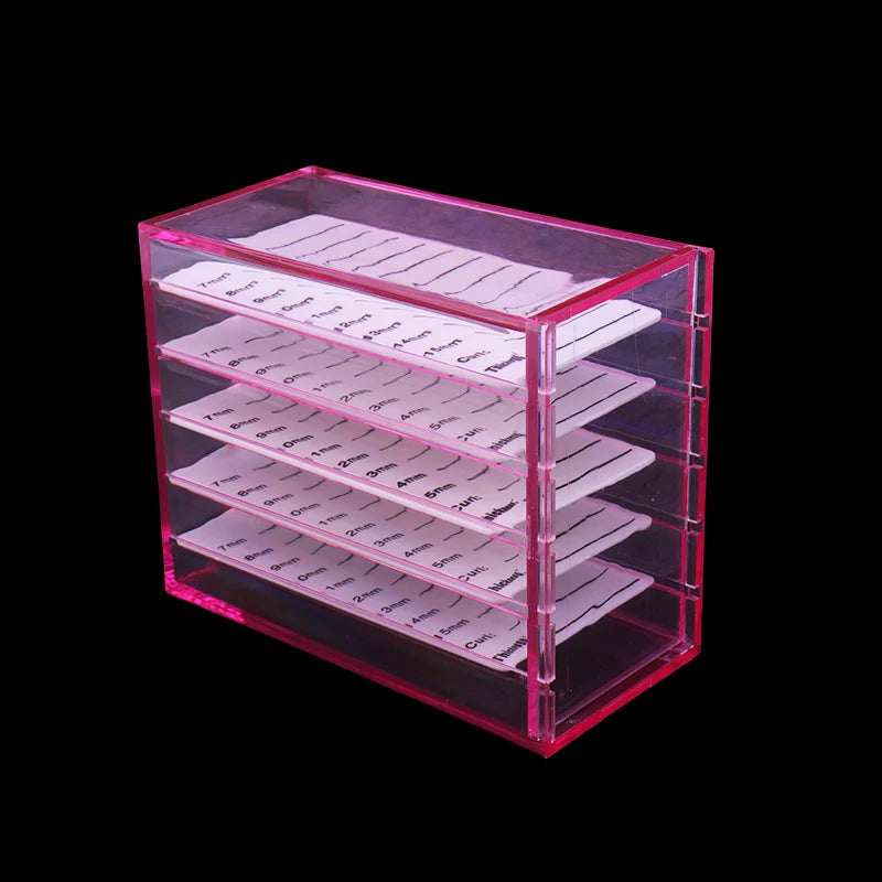 5 Layers Eyelash Extensions Storage Box Acrylic Pallet Lash Organizer Holder Display Stand False Lashes Grafting Makeup Tools
