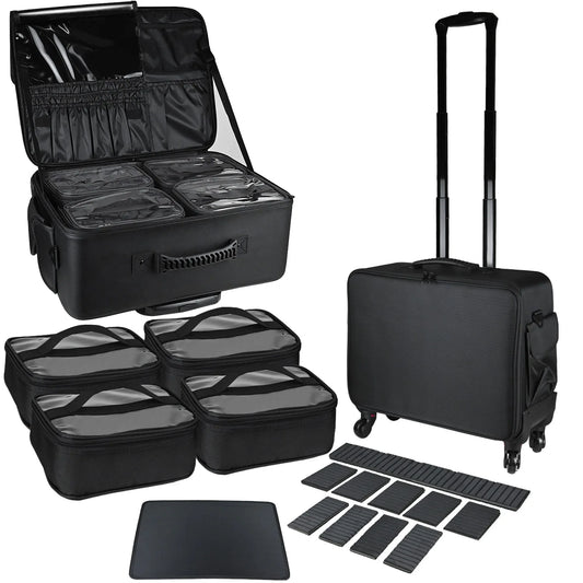 Professional Makeup Suitcase Case Designer Pull Rod Oxford Makeup Bag Large Capacity Nail Art Tattoo Storage Box Luggage
