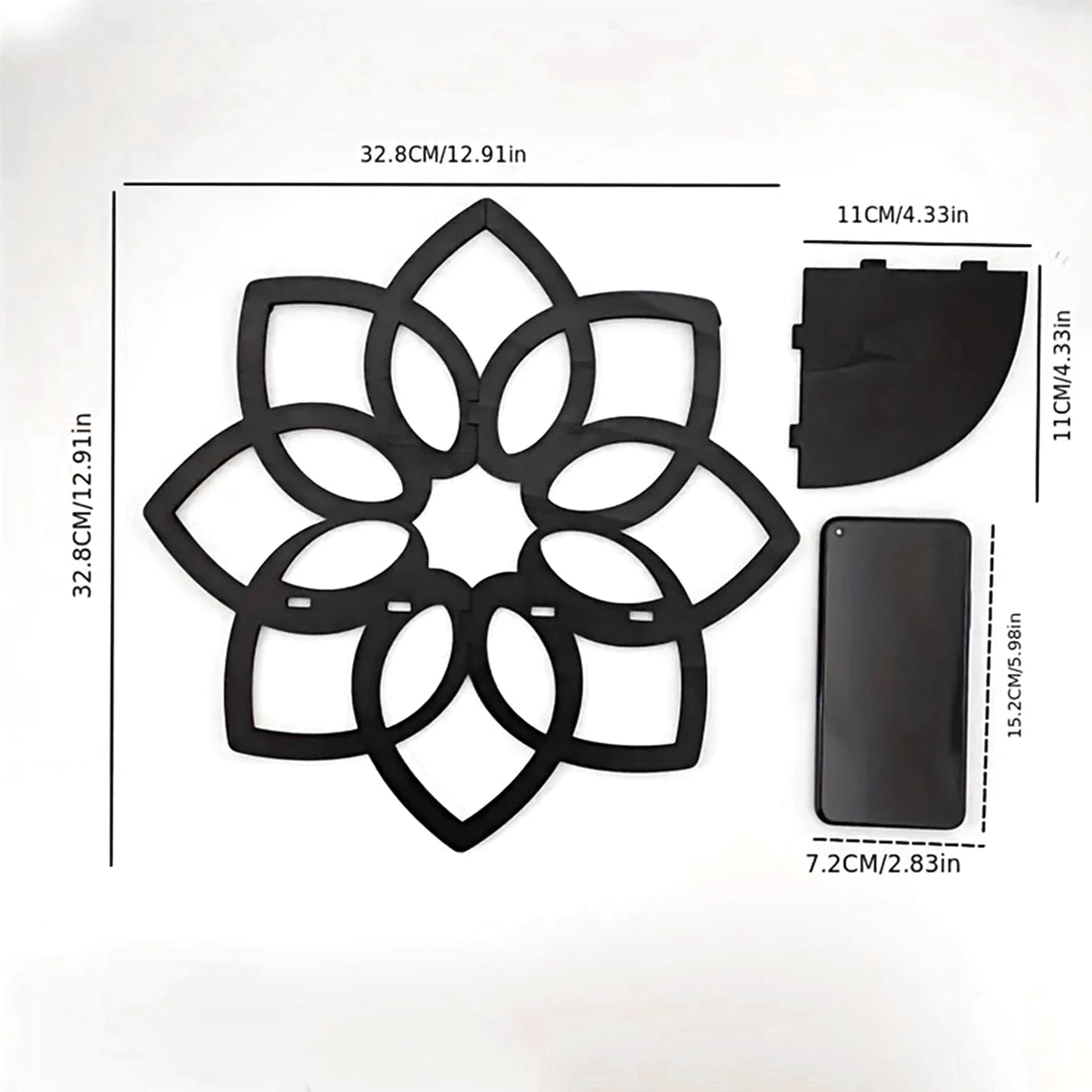 Flower Shape Corner Shelf Wood Floating Shelves for Home Kitchen Living Room Decor Boho Wall Shelves Modern Style Storage Rack