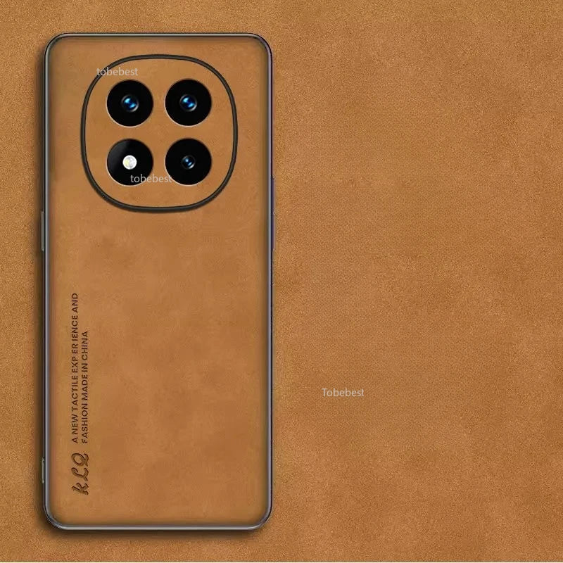 Luxury Sheepskin Leather Case On For Xiaomi Redmi Note 14 Pro Plus 14C 4G 5G Ultra Retro Business Back Cover Funda