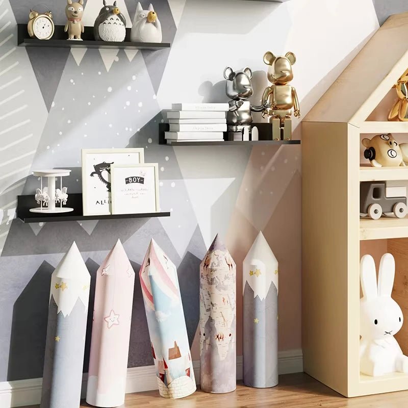 Aluminum Alloy Living Room Floating Shelves Bedroom Decoration Wall Shelves Bathroom Shelf Books Plants Ledge