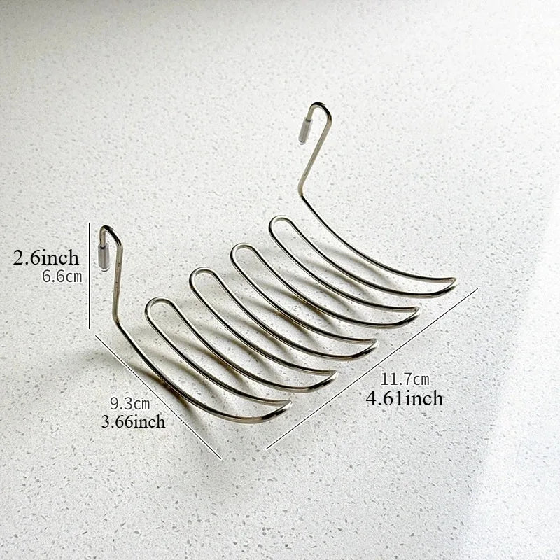 1/2pcs Stainless Steel Drain Basket Expansion Small Hanging Rack Storage Rack Storage Basket Stainless Steel Home Goodies
