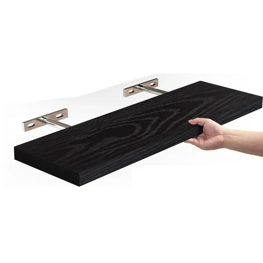 Wooden Hanging Storage Rack Durable Wall Mounted Hanging Wall Shelves Sturdy Invisible Brackets Floating Shelves for Home Decor